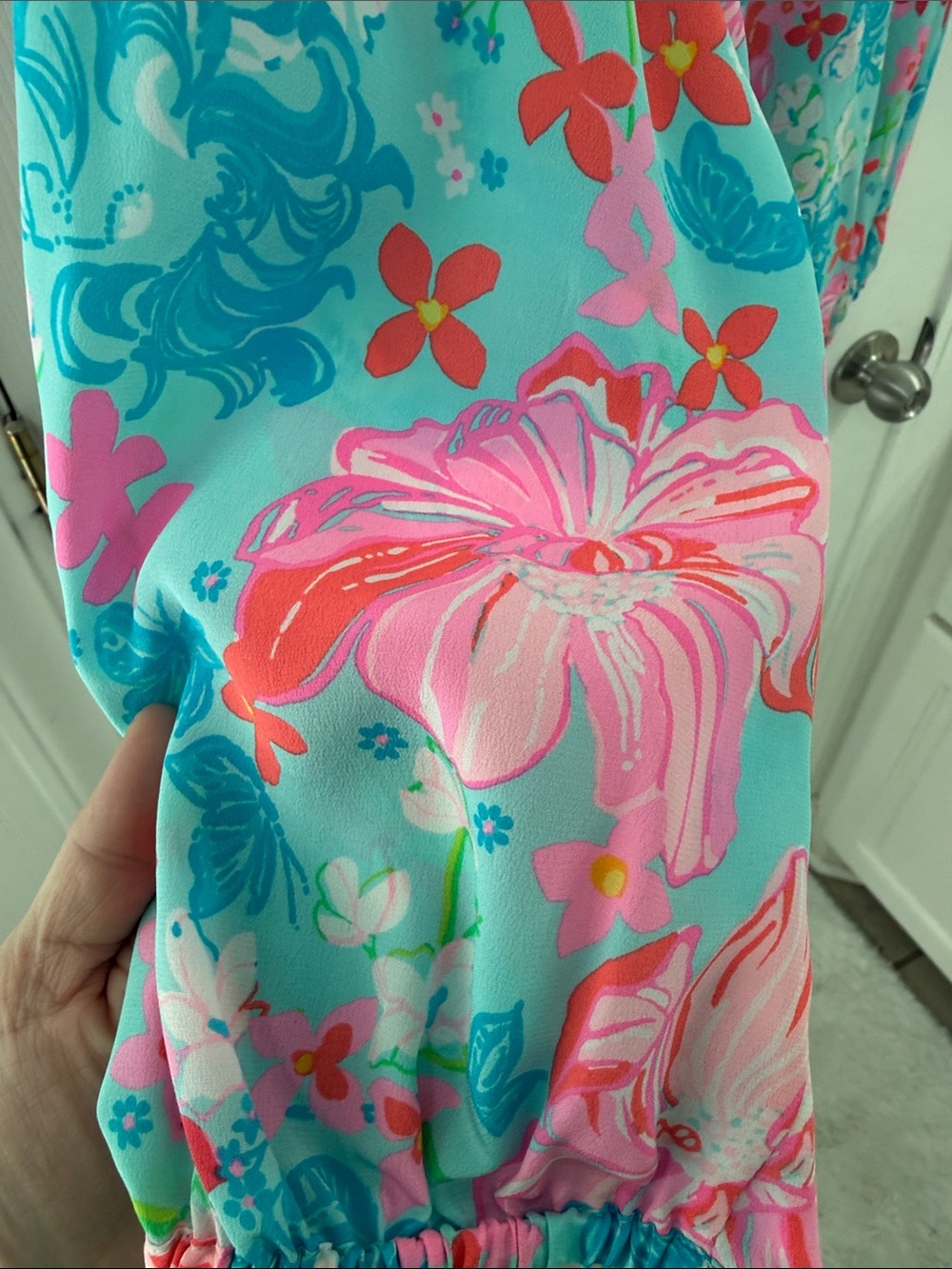 GUC Lilly Pulitzer Elsa silk top. Size XXL - Picture 4 of 4